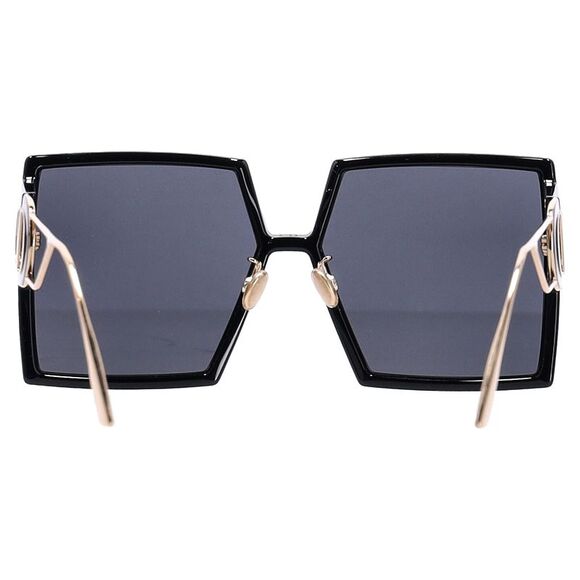 Dior 30Montaigne SU Oversized Framed Sunglasses in Black Acetate - Picture 4 of 12